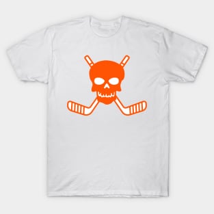 SKULL AND CROSSED HOCKEY STICKS T-Shirt